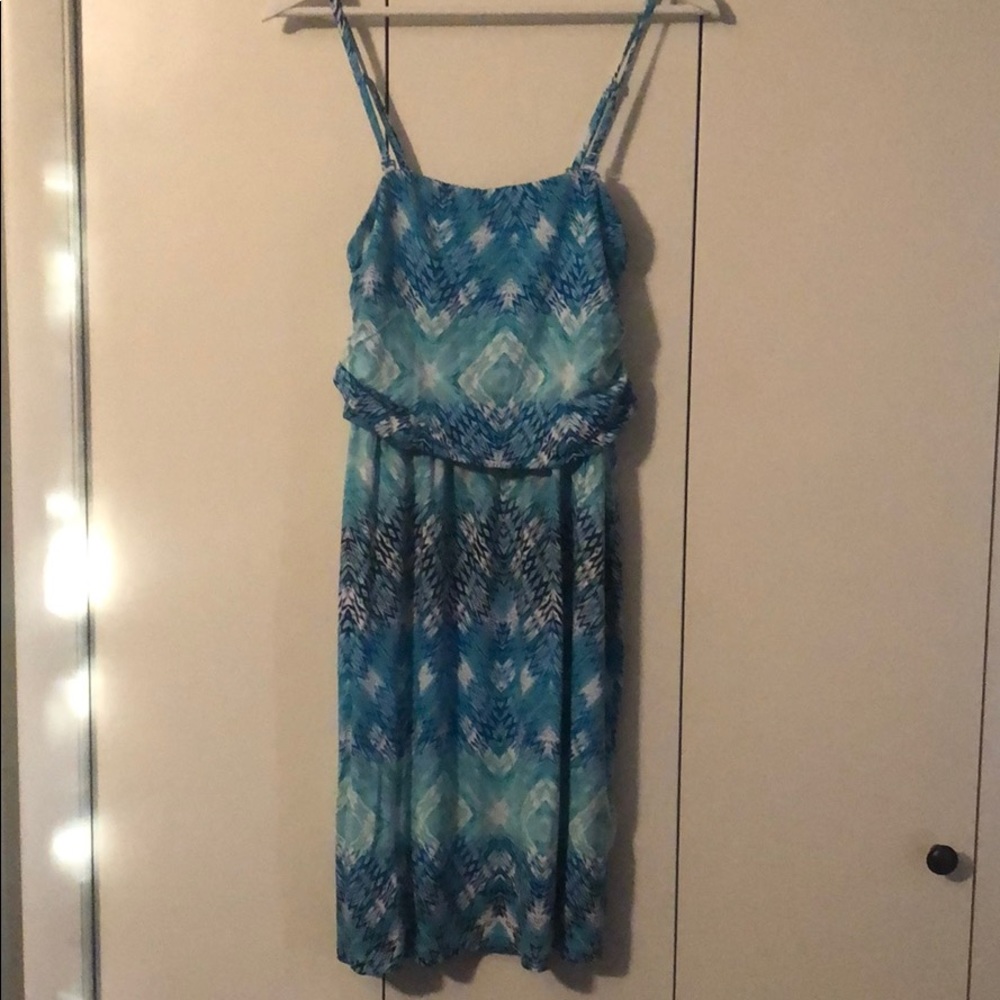 Teal Spaghetti/Strapless Dress